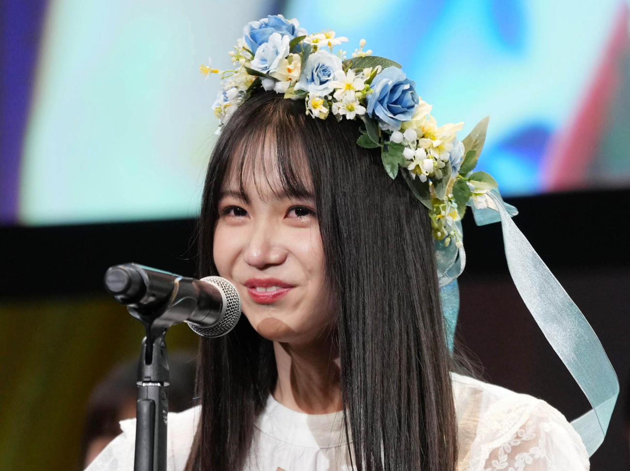 「CUBE主演女優オーディション　そのままのあなたで来てください」最終選考グランプリ発表会でグランプリを受賞した堀川梨子さん（撮影・小沢裕）