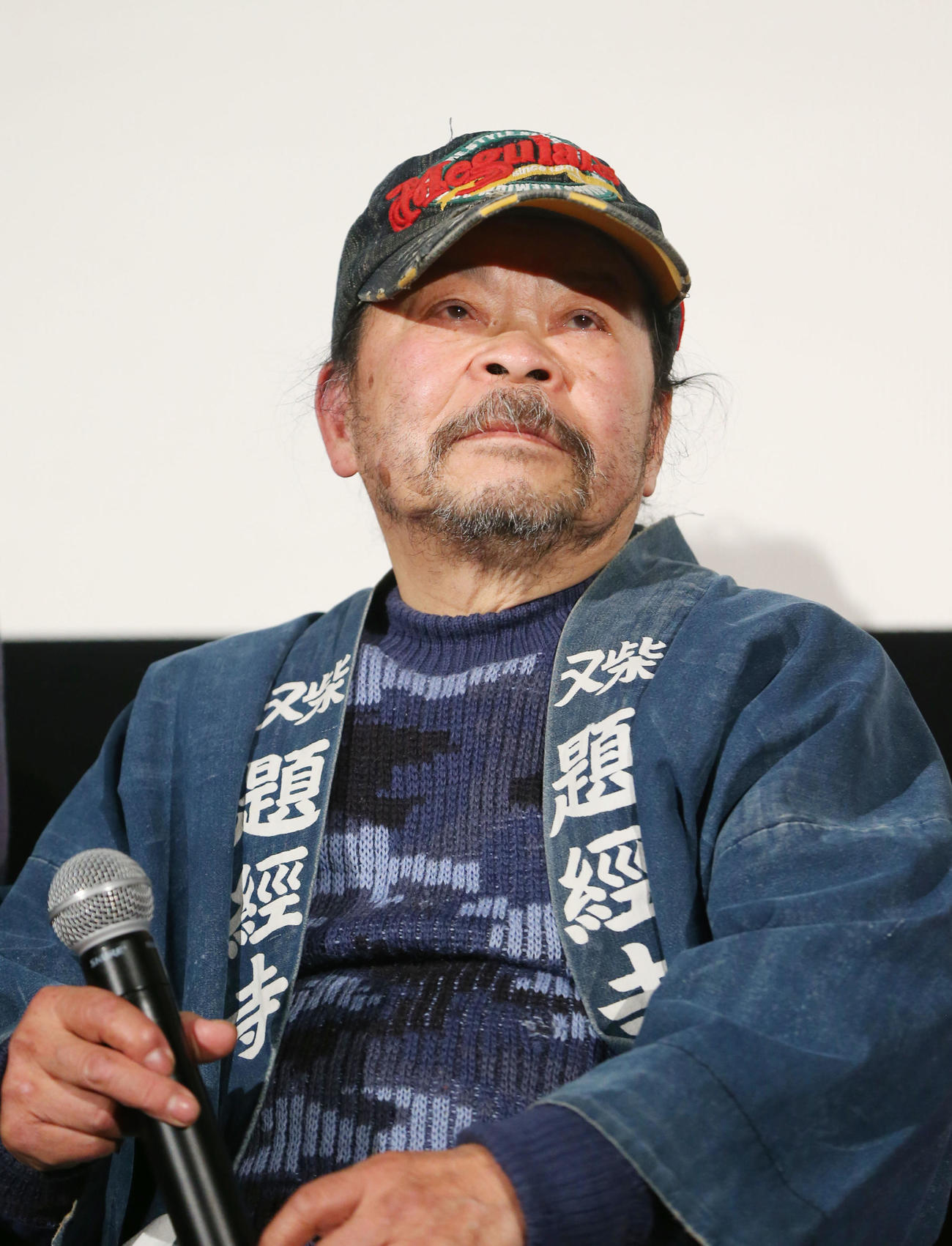 シリーズ50作目「男はつらいよ　お帰り　寅さん」公開前日舞台あいさつに出席した佐藤蛾次郎さん（2019年12月撮影）