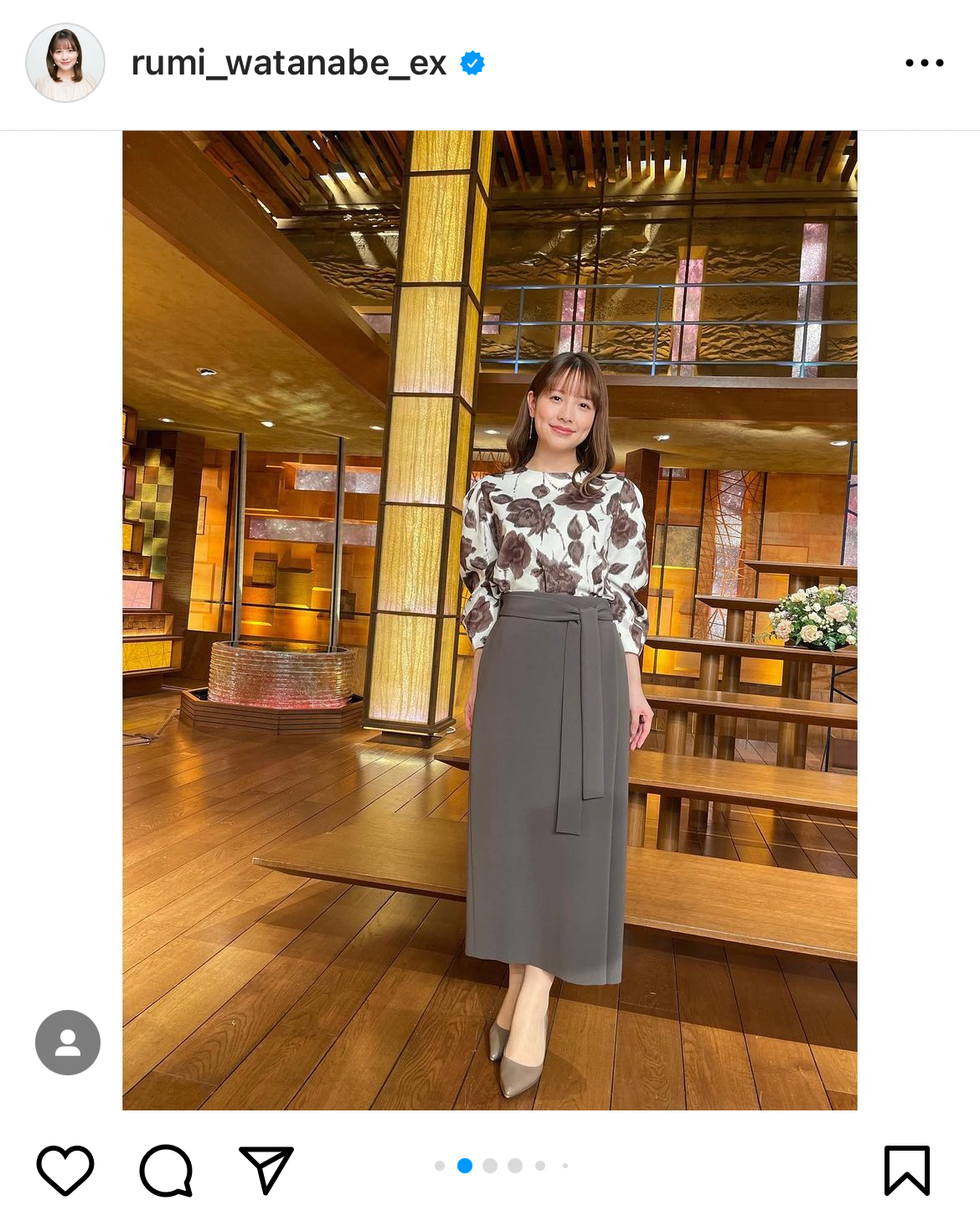 渡辺瑠海アナのインスタグラムより