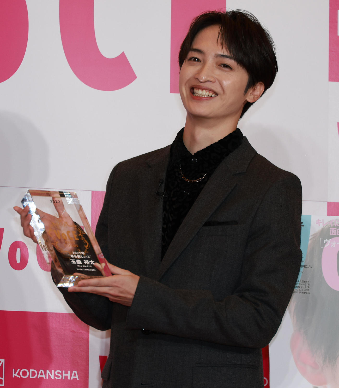 「VOCE最も美しい人2022」に選ばれたKis－My－Ft2の玉森裕太（撮影・中島郁夫）