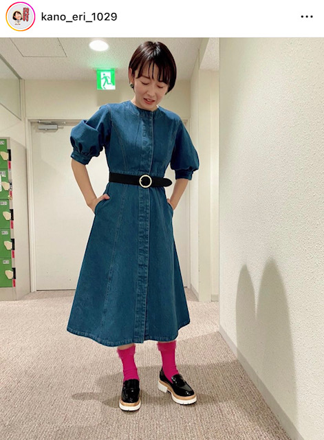 狩野恵里アナのインスタグラムより