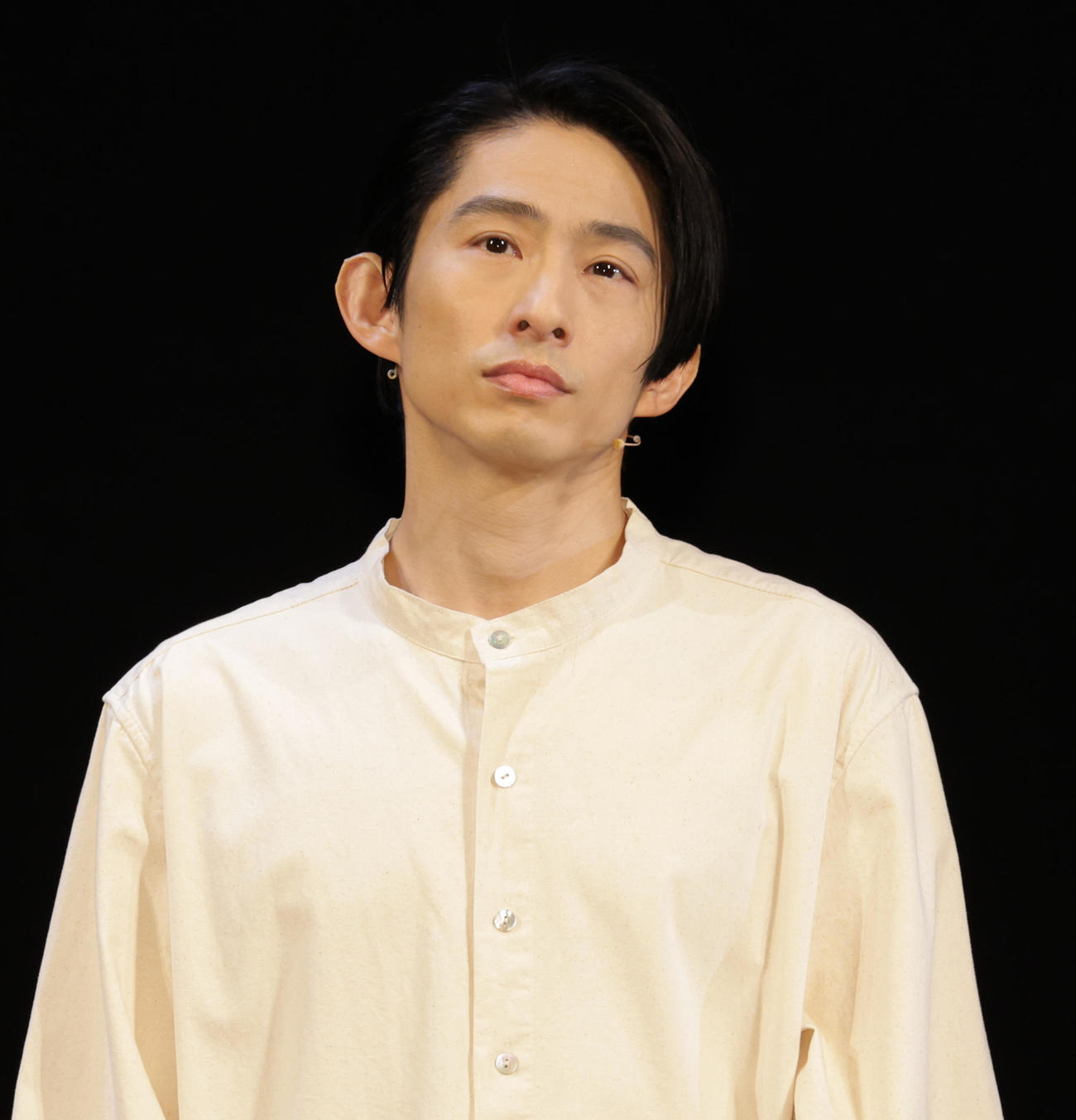 奏劇「Trio～君の音が聴こえる」の取材会を行う三宅健（撮影・中島郁夫）