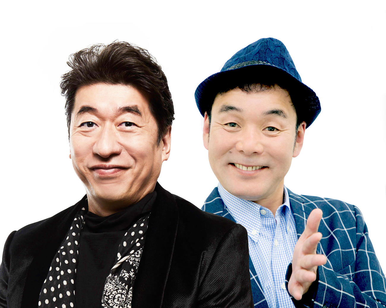 「第73回NHK紅白歌合戦」に純烈の応援ゲストとして出演するダチョウ倶楽部。左から寺門ジモン、肥後克広