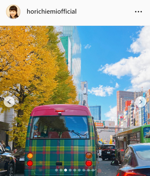 堀ちえみの撮影した街の風景写真（インスタグラムより）