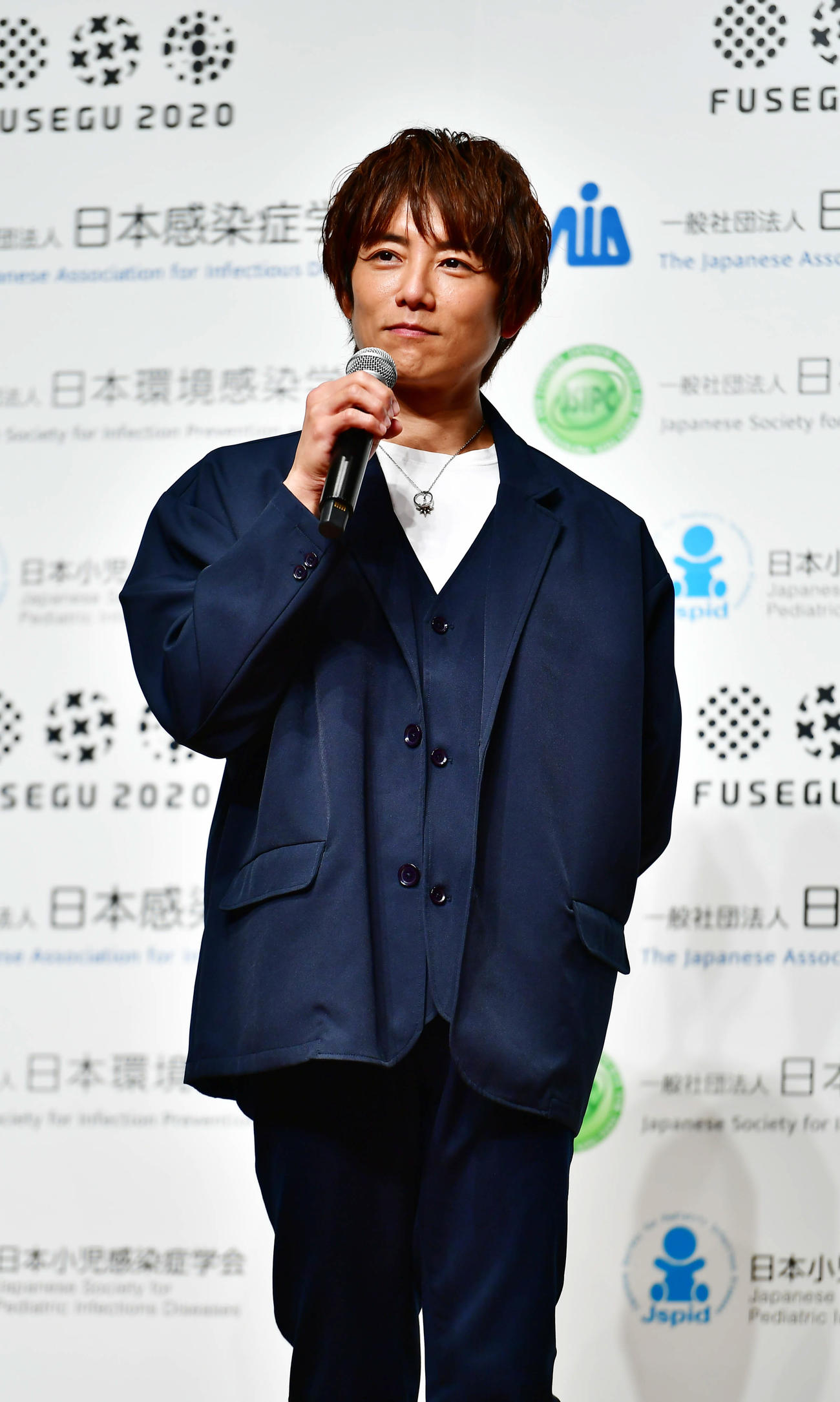 「FUSEGU 2020市民公開セミナー親子で考える感染症対策」に臨む杉浦太陽（撮影・小沢裕）