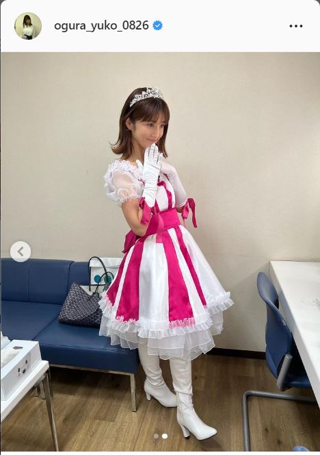 「こりん星から来たゆうこりん」姿を披露した小倉優子（インスタグラムより）