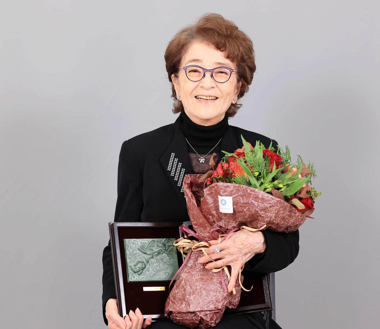 主演女優賞の倍賞千恵子（撮影・浅見桂子）