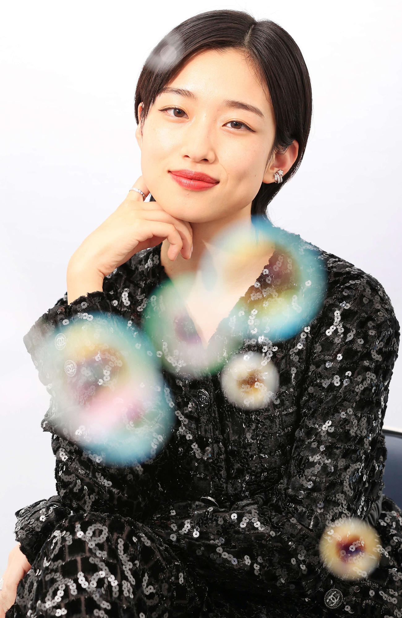 新人賞の河合優実は真っすぐで澄んだひとみが印象的（撮影・浅見桂子）