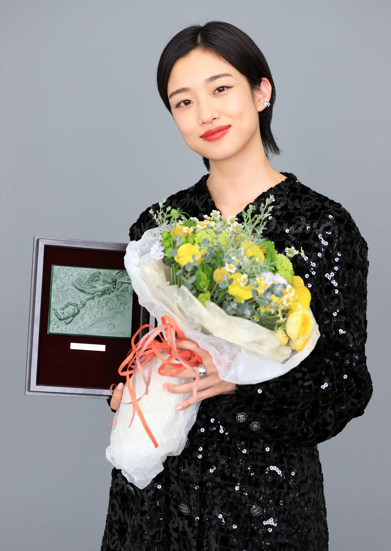 新人賞の河合優実（撮影・浅見桂子）