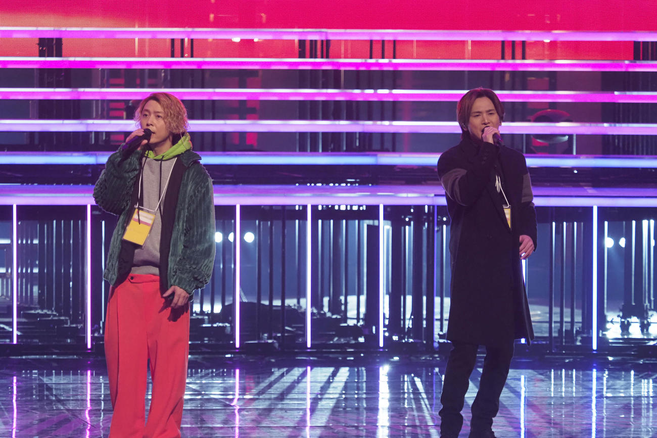 第73回NHK紅白歌合戦のリハーサルに臨むKinKi Kids