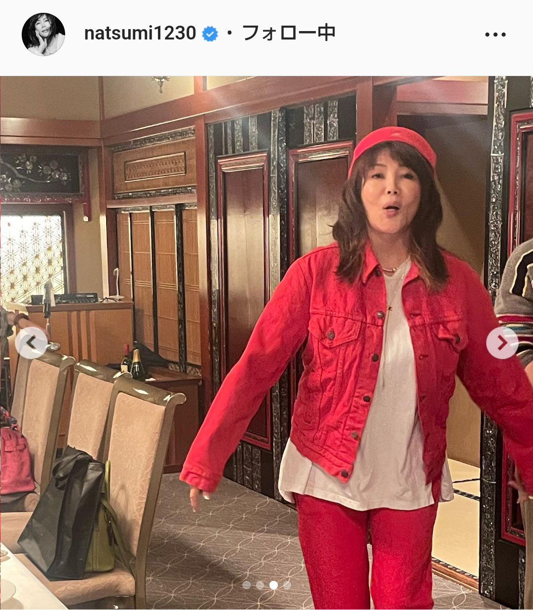 小川菜摘のインスタグラムより