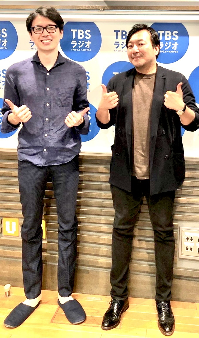 同い年で仲がいい井上貴博アナウンサー（左）と今村翔吾氏