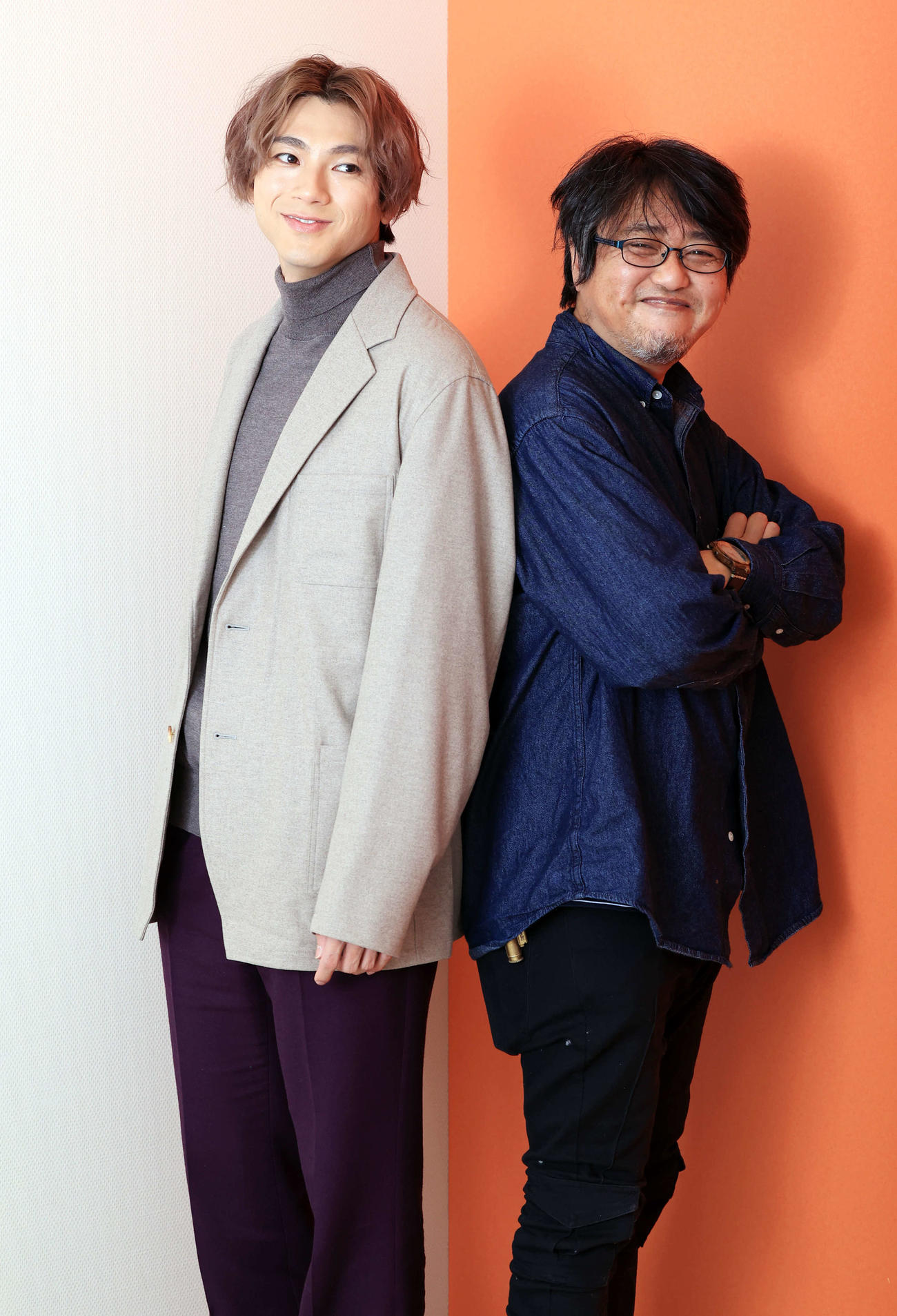 映画「夜、鳥たちが啼く」でタッグを組み、思いを語った山田裕貴（左）と城定秀夫監督（撮影・浅見桂子）