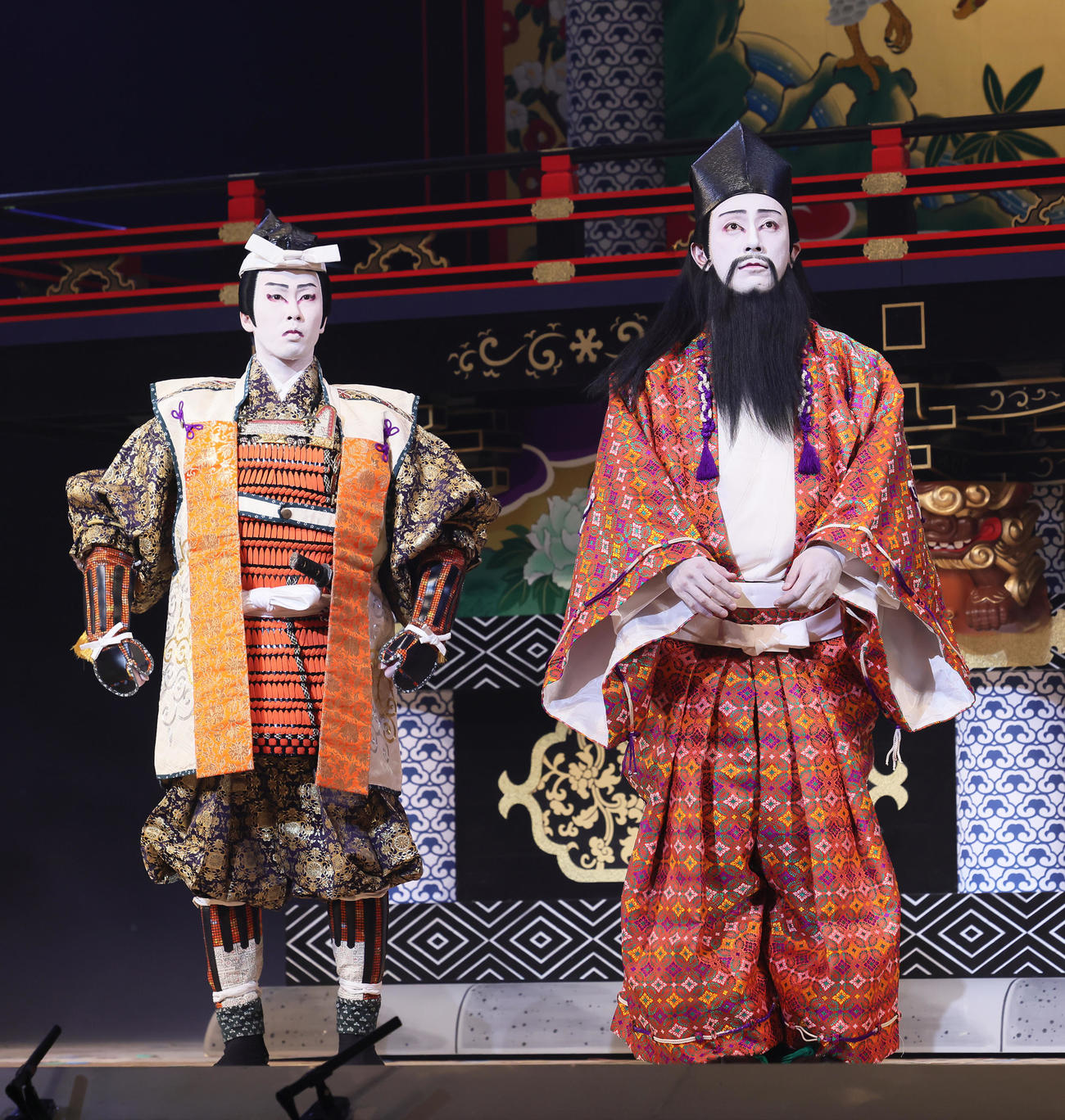 公開舞台稽古に臨んだ市川團十郎（右）とSnow Man宮舘涼太（撮影・足立雅史）