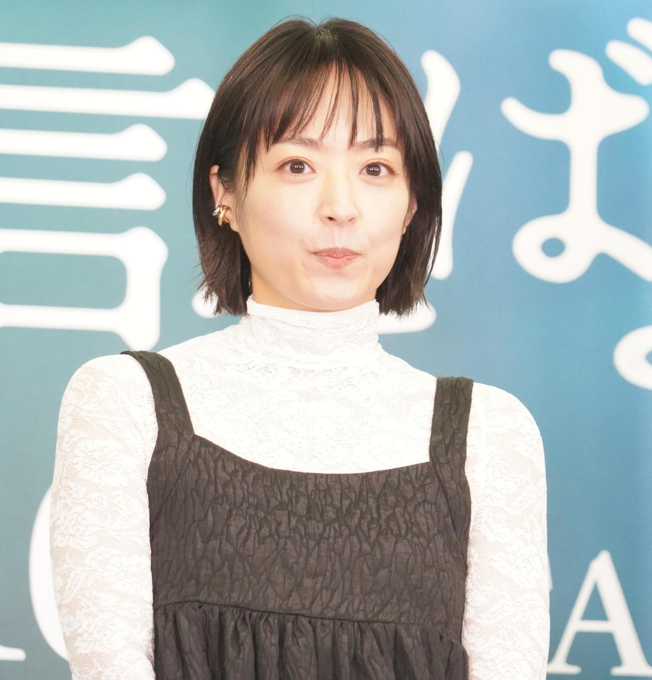TBS系連続ドラマ「100万回言えばよかった」の制作発表会見に出席した井上真央（撮影・佐藤成）