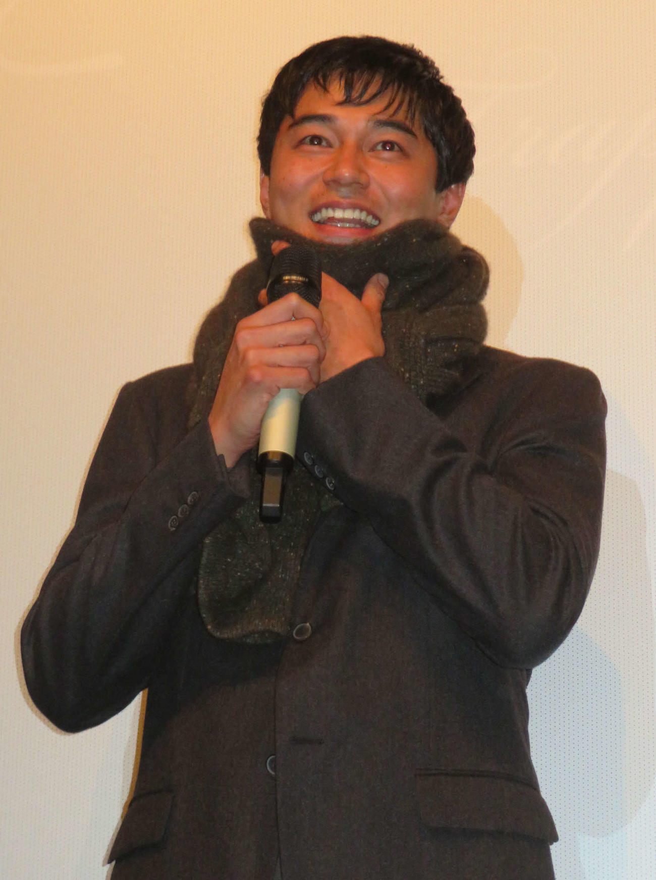 映画「とべない風船」公開記念舞台あいさつに登壇した東出昌大（撮影・村上幸将）