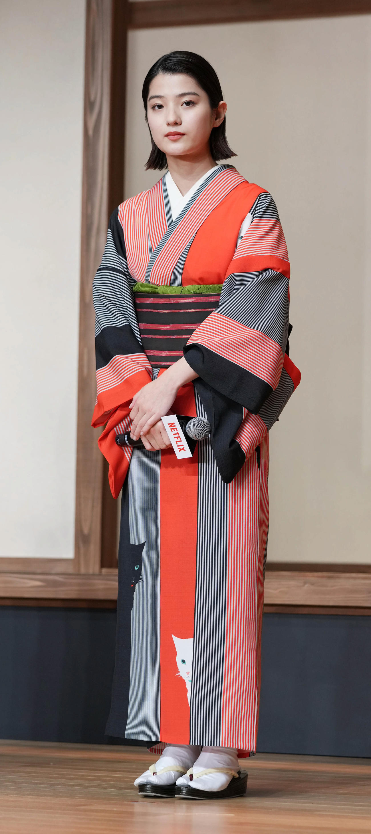 Netflixシリーズ「舞妓さんちのまかないさん」配信記念プレミアイベントに臨む蒔田彩珠（撮影・小沢裕）