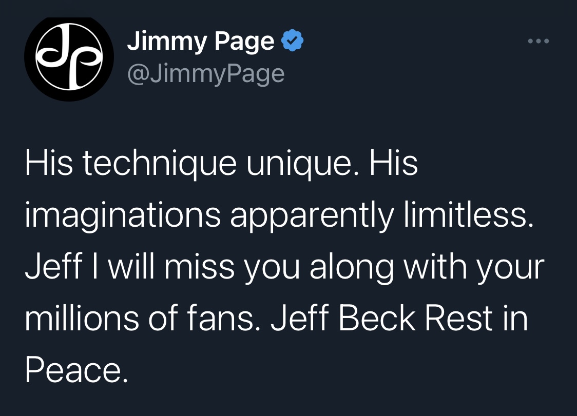 ジミー・ペイジのツイッターより