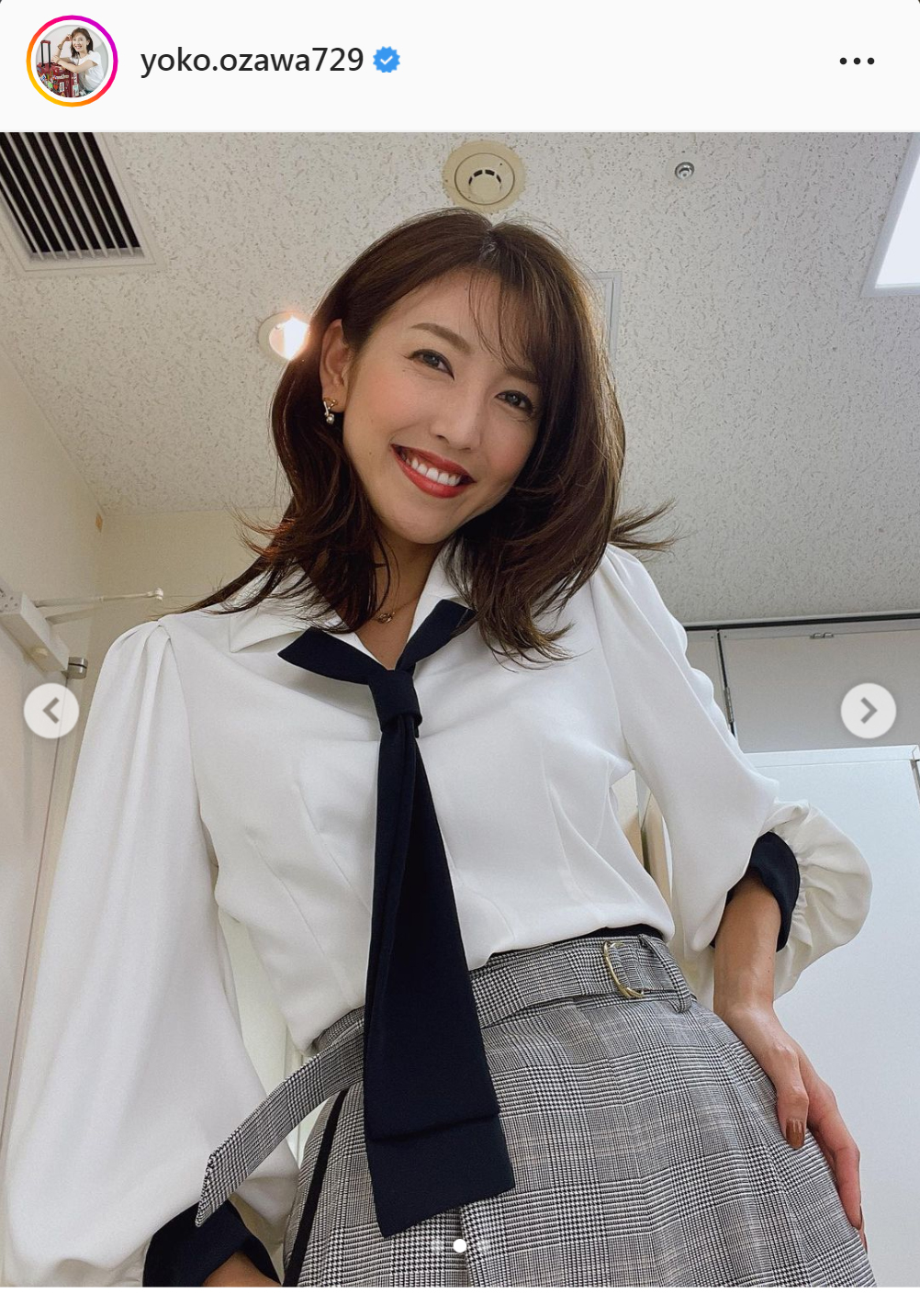 小澤陽子アナのインスタグラムより