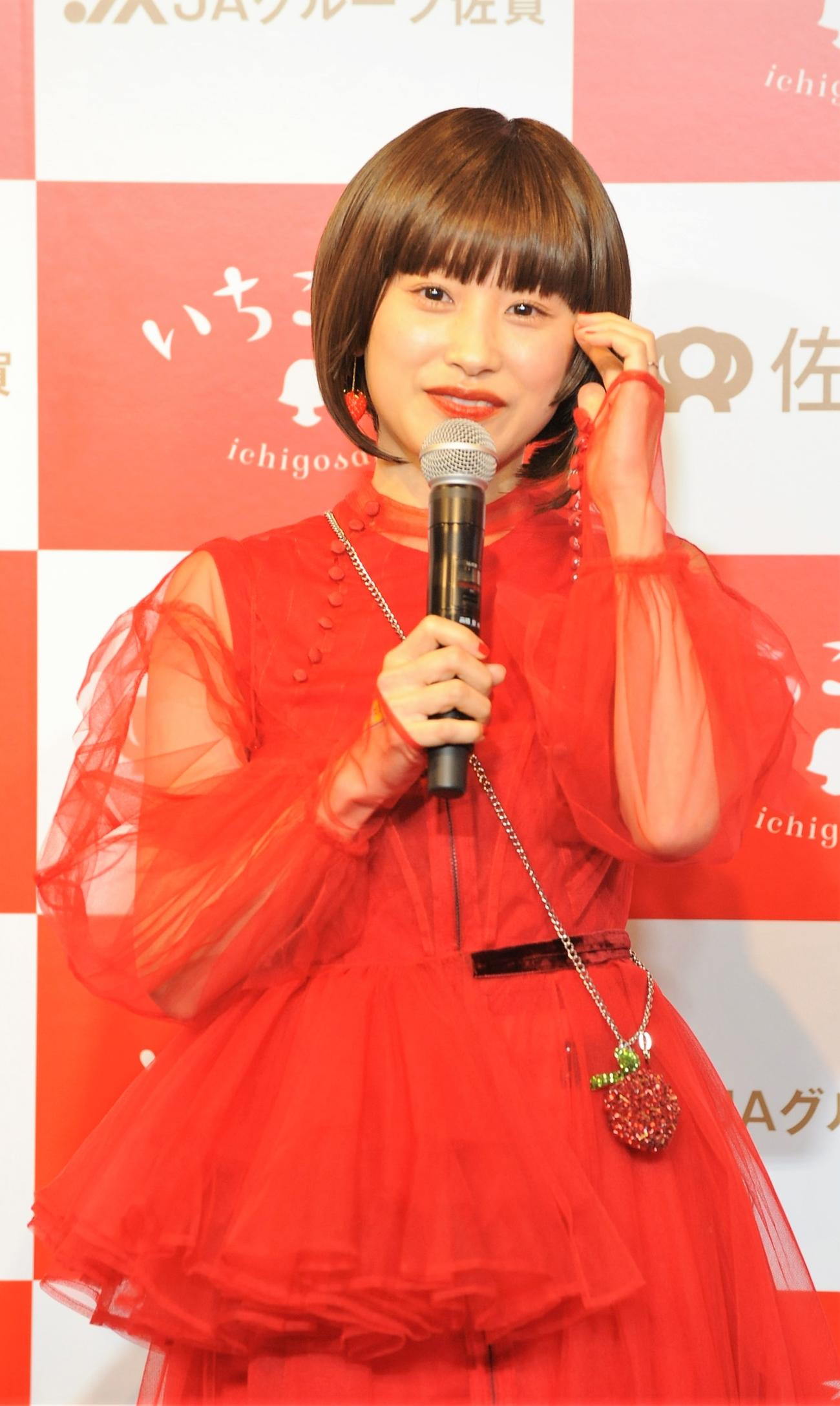 「いちごさんどう2023発表会」に出席する高橋愛（撮影・高橋洋平）