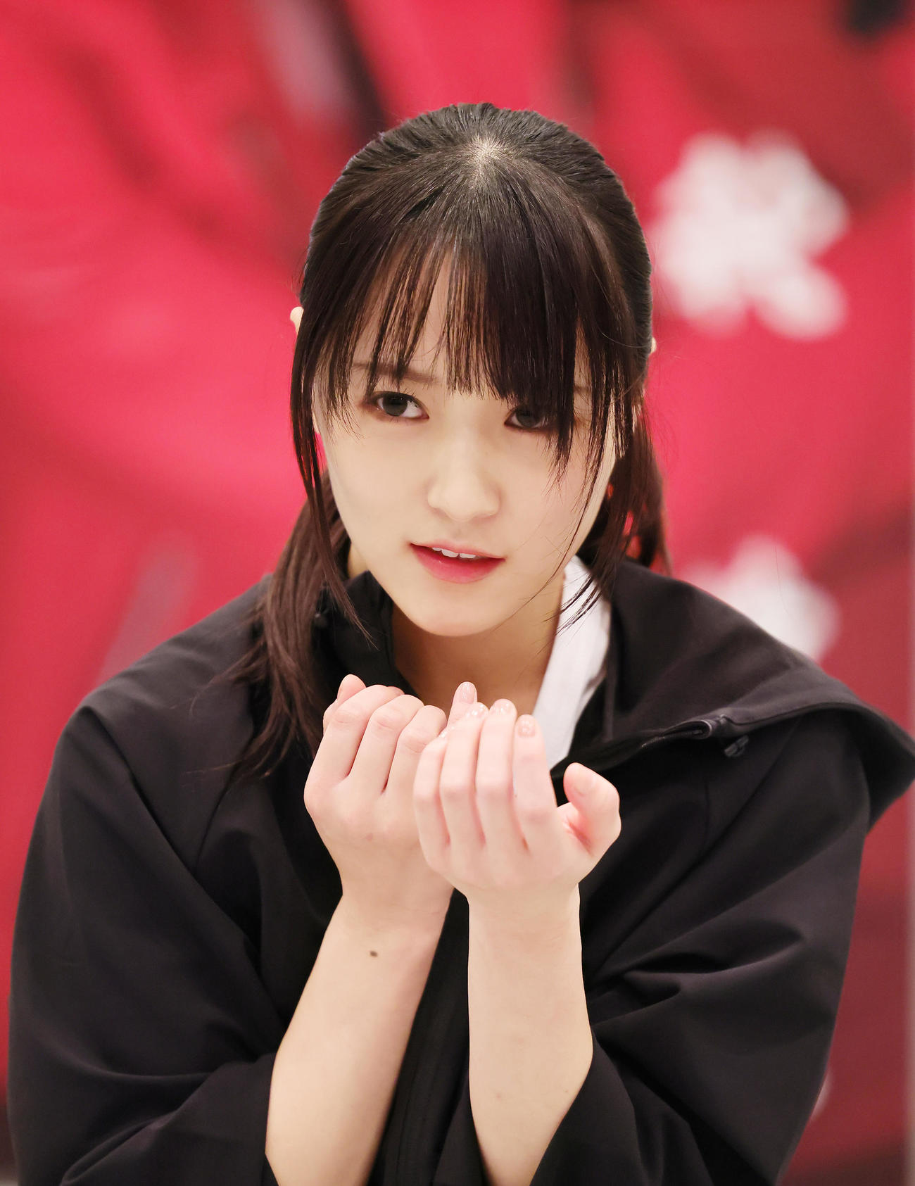 「新・幕末純情伝」の公開稽古で演技する菅井友香（撮影・足立雅史）