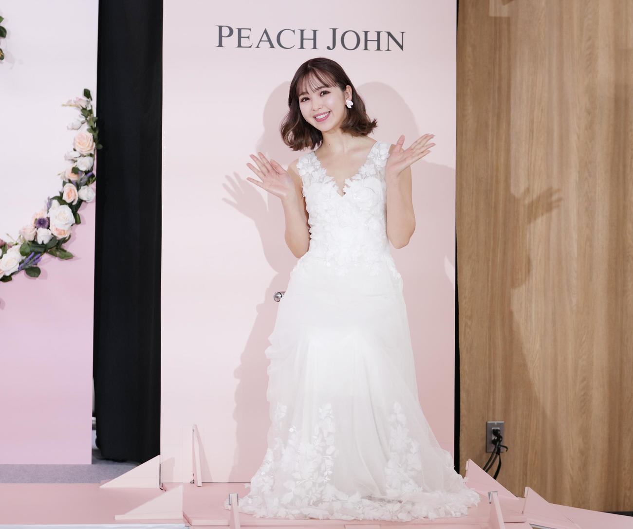 「PEACH JOHN 2023年新ブランドミューズ発表会」に登場した藤田ニコル（撮影・鈴木みどり）