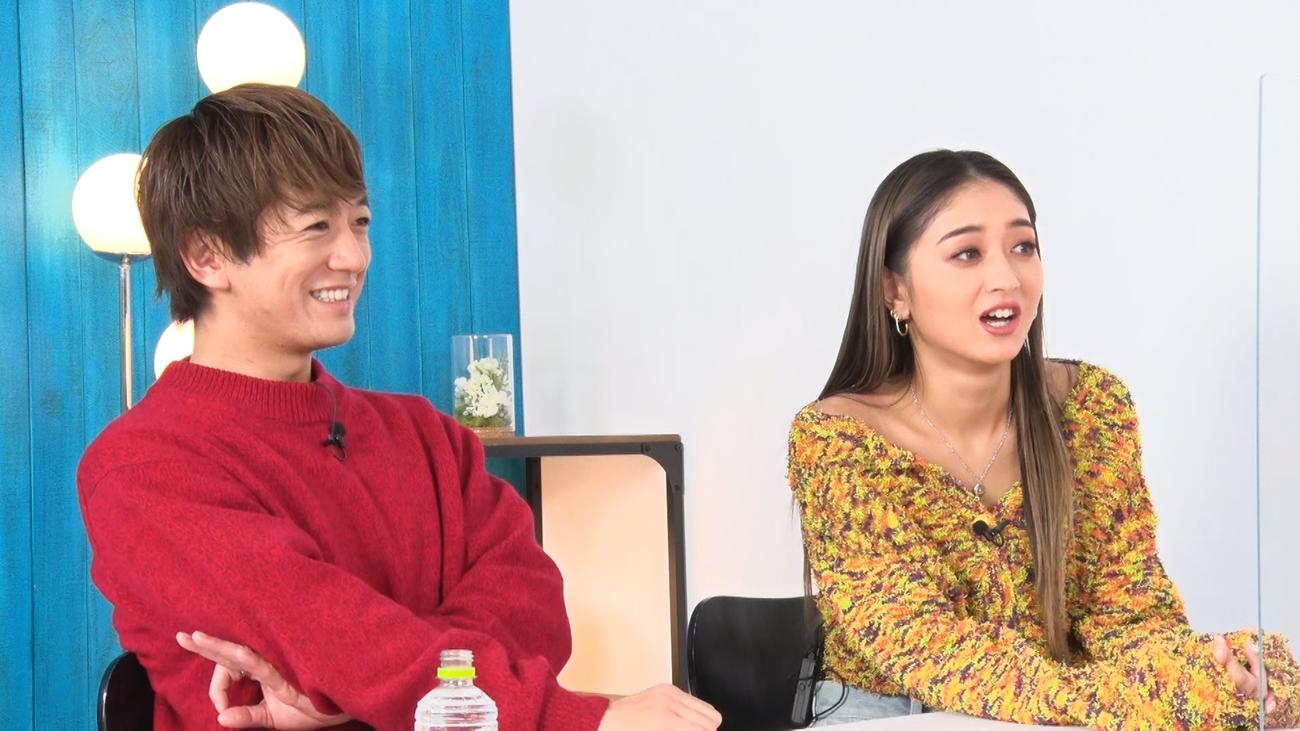 「突然ですが占ってもいいですか？」に出演する、大倉士門とみちょぱ（C）フジテレビ