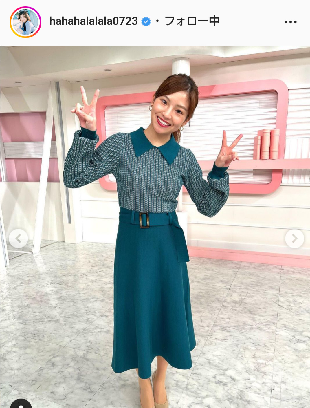後藤楽々アナのインスタグラムより