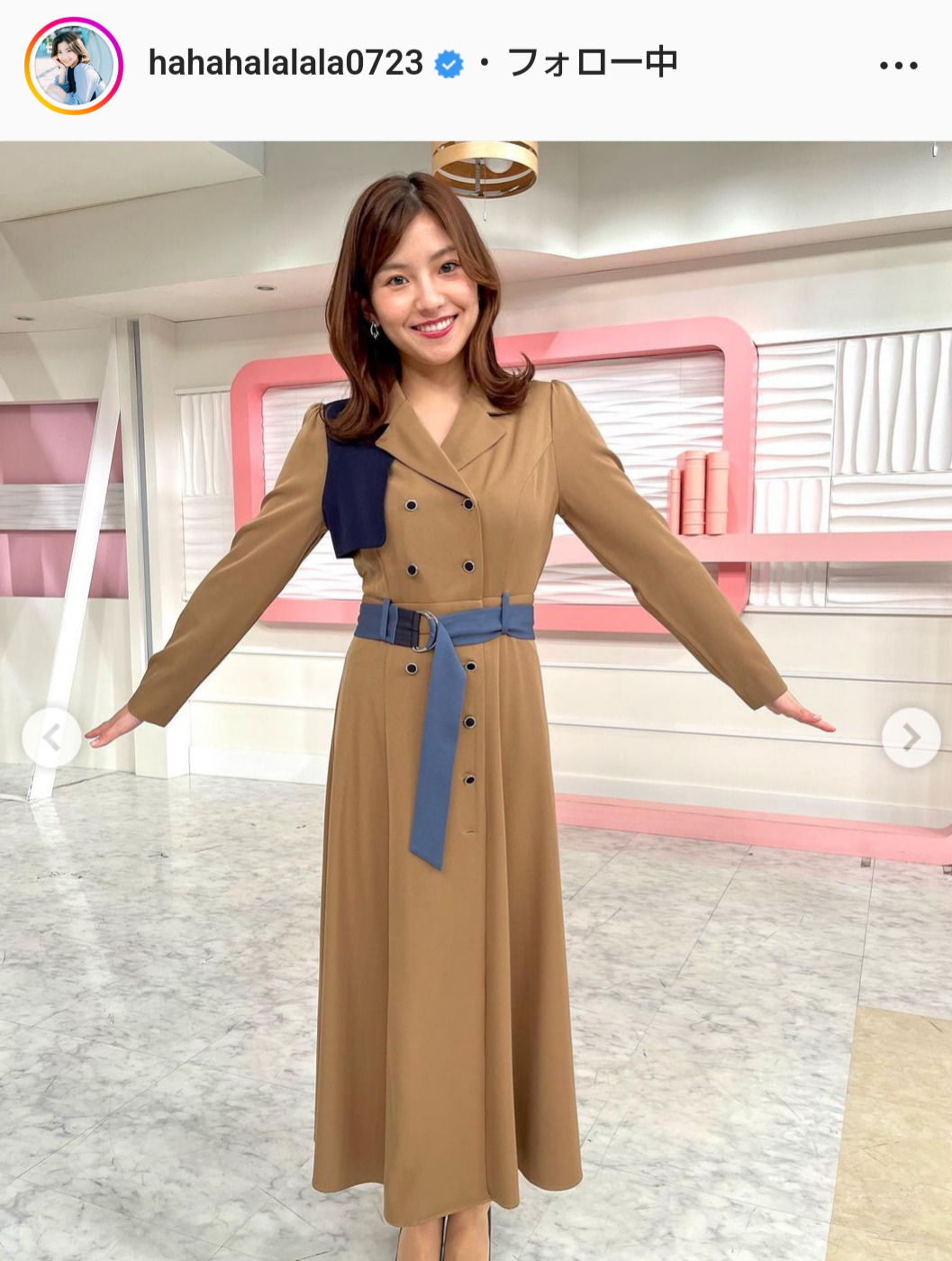 後藤楽々アナのインスタグラムより