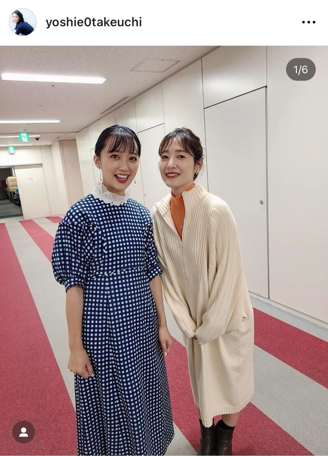 竹内由恵アナと吉田明世アナ（竹内由恵アナのインスタグラムより）