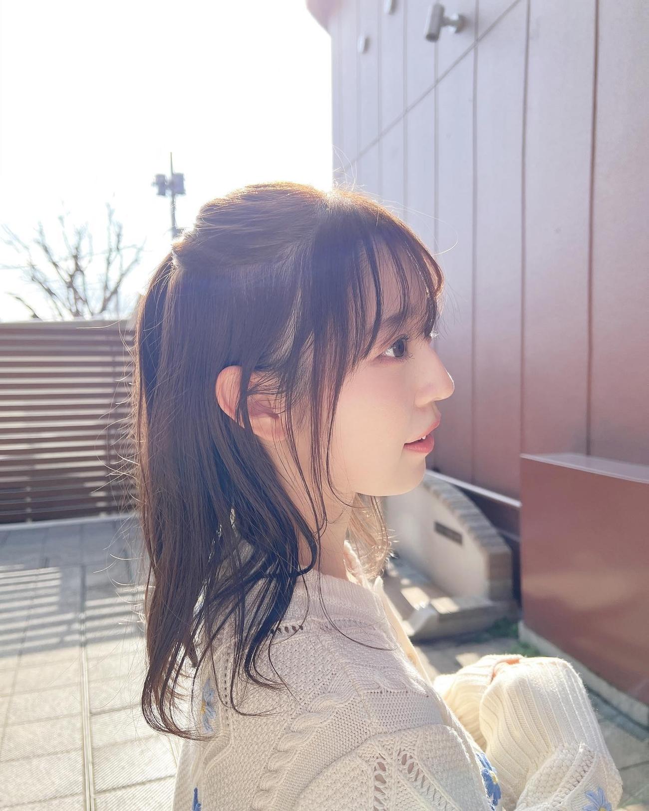 乃木坂46阪口珠美の横顔。阪口珠美公式インスタグラムより