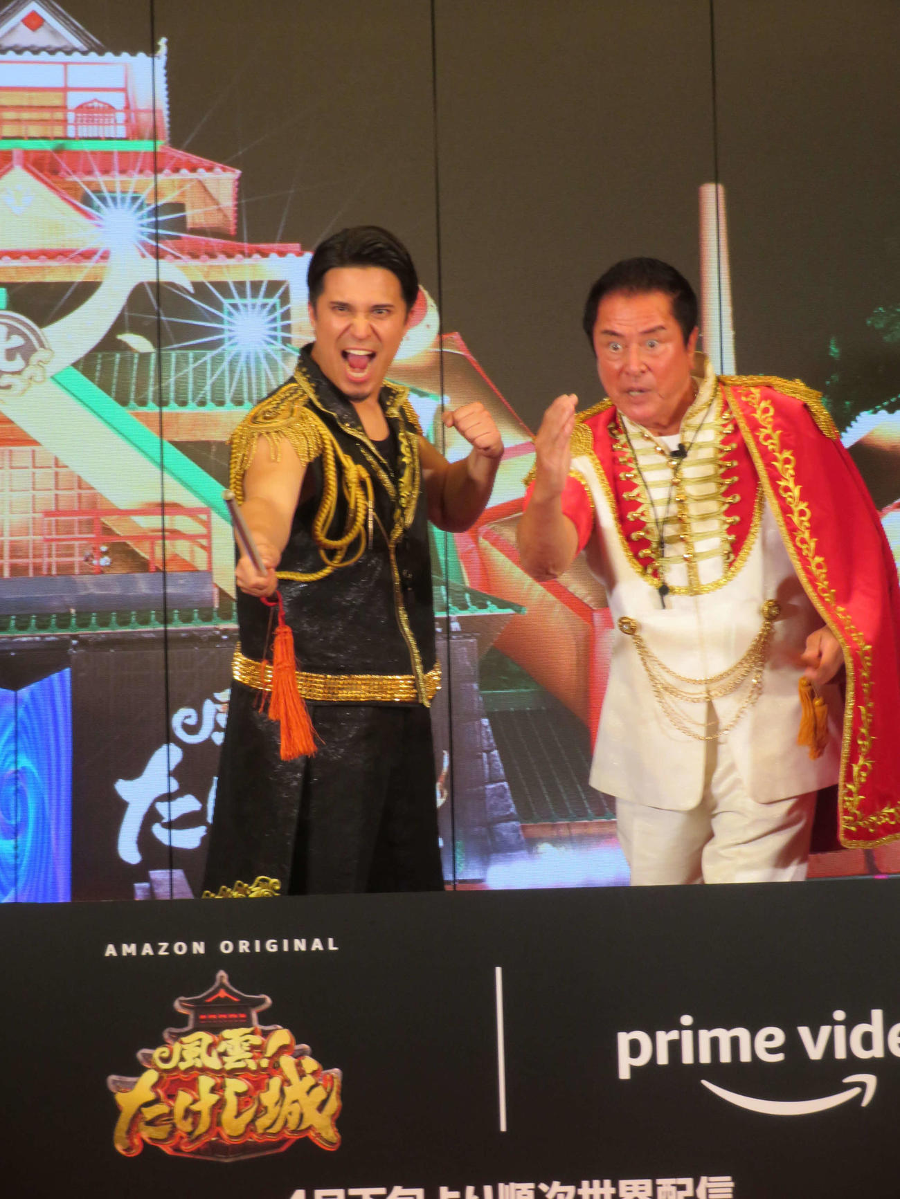 Amazonプライムビデオ「Meet the Producers 2023」に登壇した「風雲！　たけし城」の木村昴（左）と谷隼人（撮影・村上幸将）