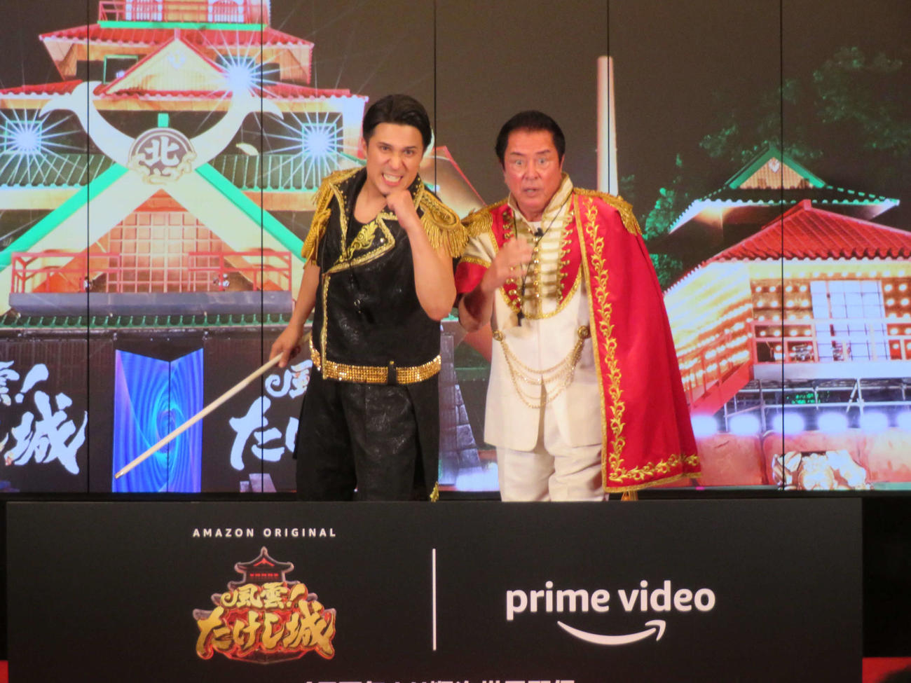 Amazonプライムビデオ「Meet the Producers 2023」に登壇した「風雲！　たけし城」の木村昴（左）と谷隼人（撮影・村上幸将）