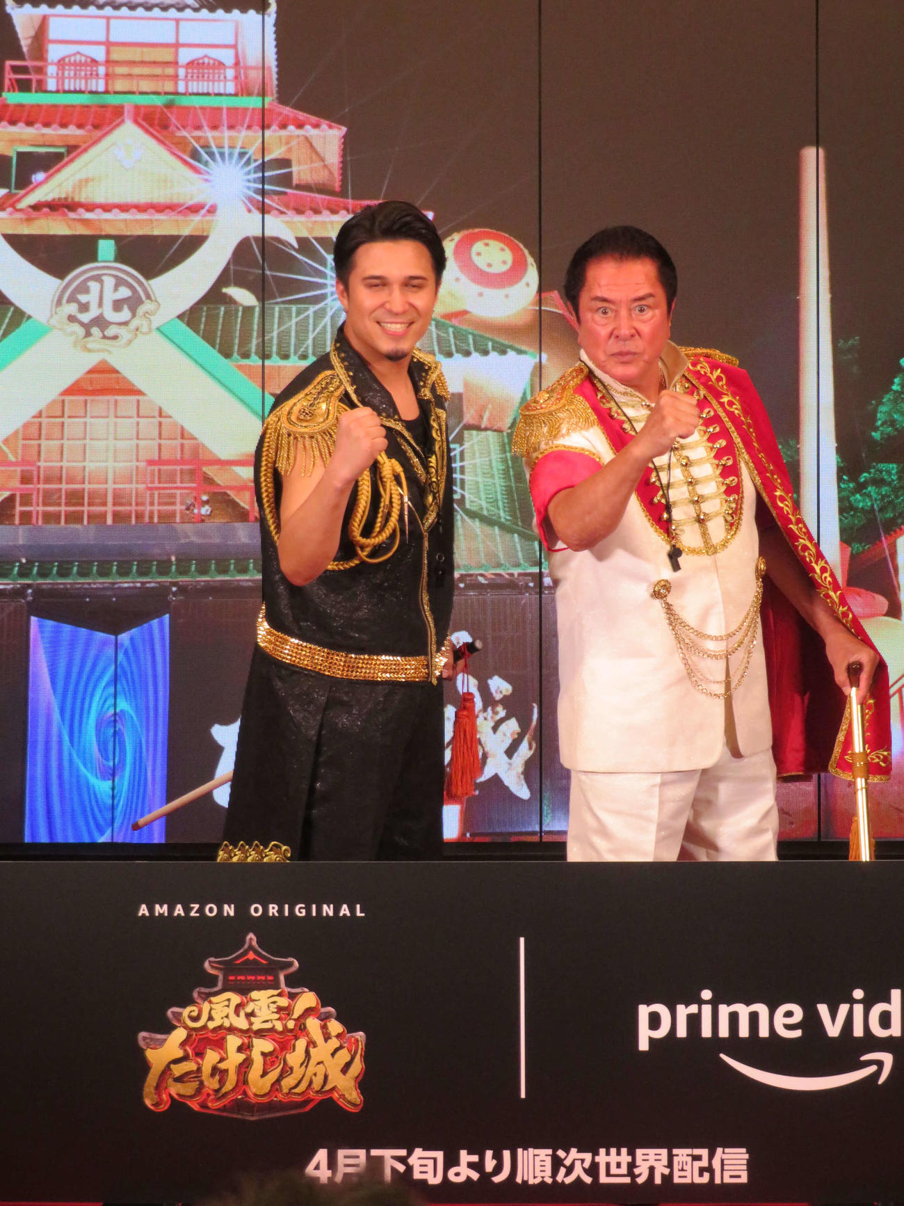 Amazonプライムビデオ「Meet the Producers 2023」に登壇した「風雲！　たけし城」の木村昴（左）と谷隼人（撮影・村上幸将）