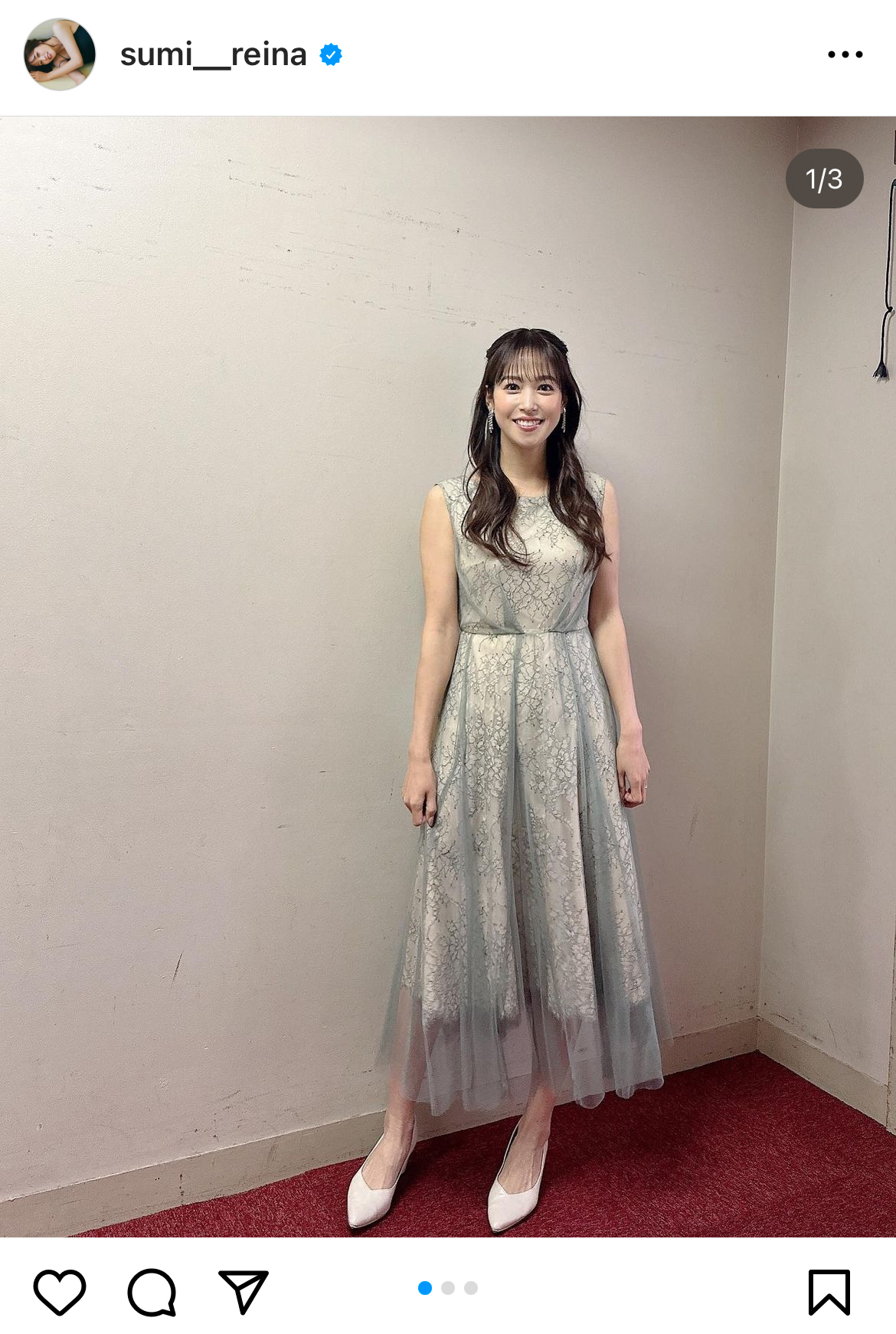鷲見玲奈アナのインスタグラムより
