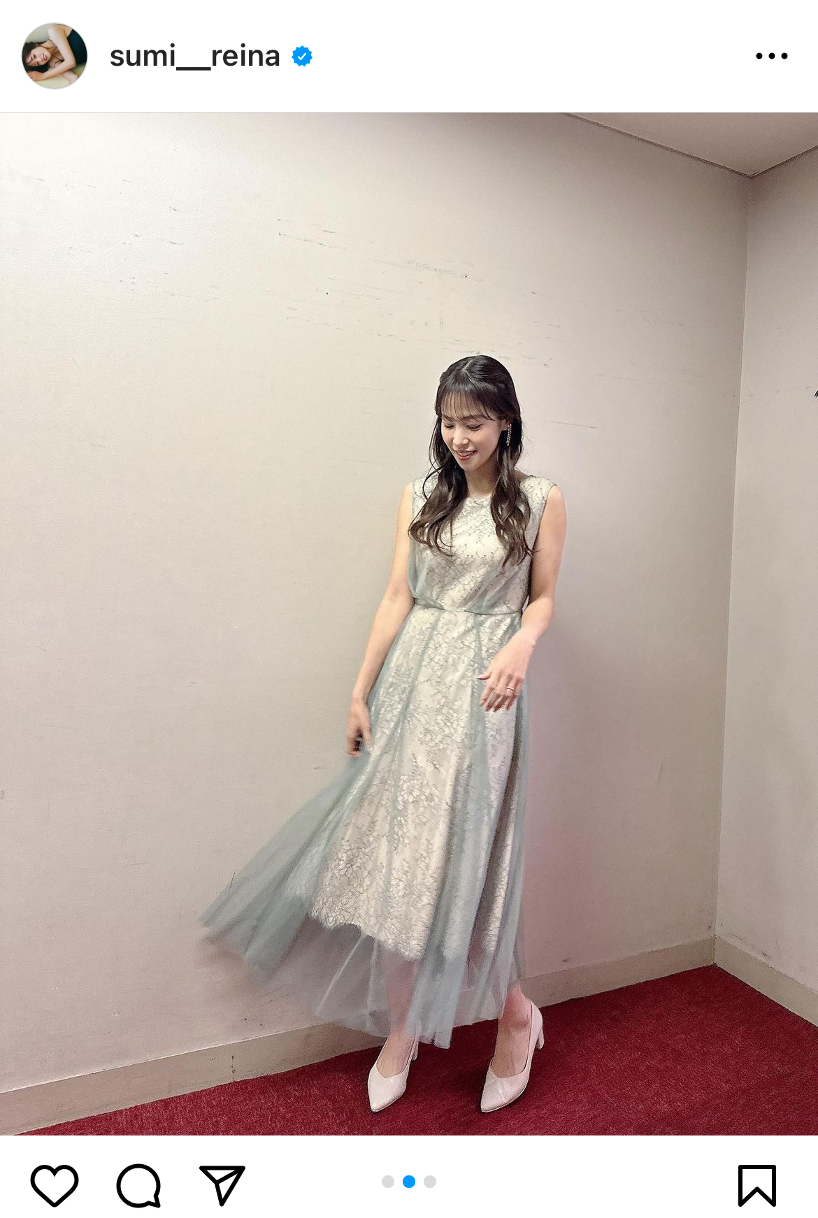 鷲見玲奈アナのインスタグラムより