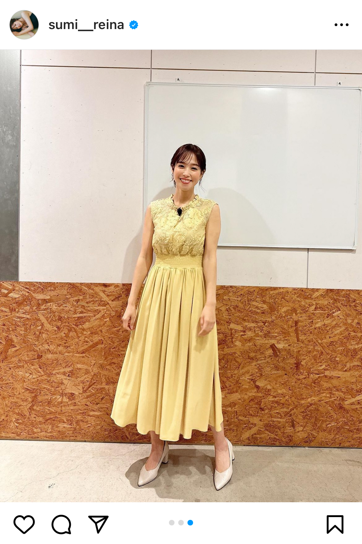 鷲見玲奈アナのインスタグラムより