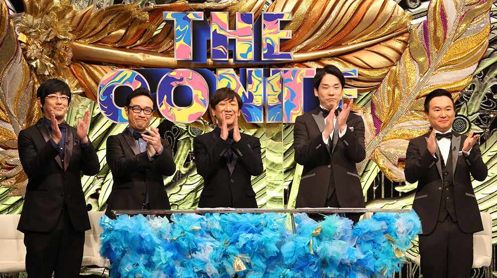フジテレビ「THE CONTE」のMCを務める、左から豊本明長、角田晃広、飯塚悟志、濱家隆一、山内健司（C）フジテレビ
