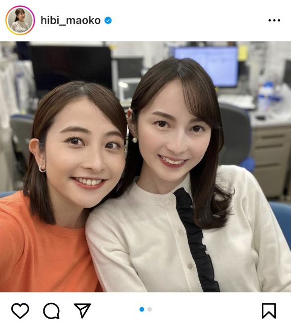 日比麻音子アナウンサーのインスタグラムより