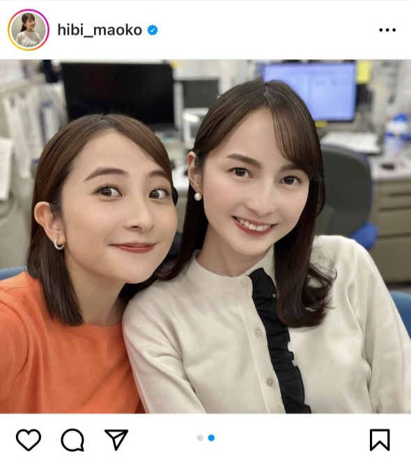 日比麻音子アナウンサーのインスタグラムより