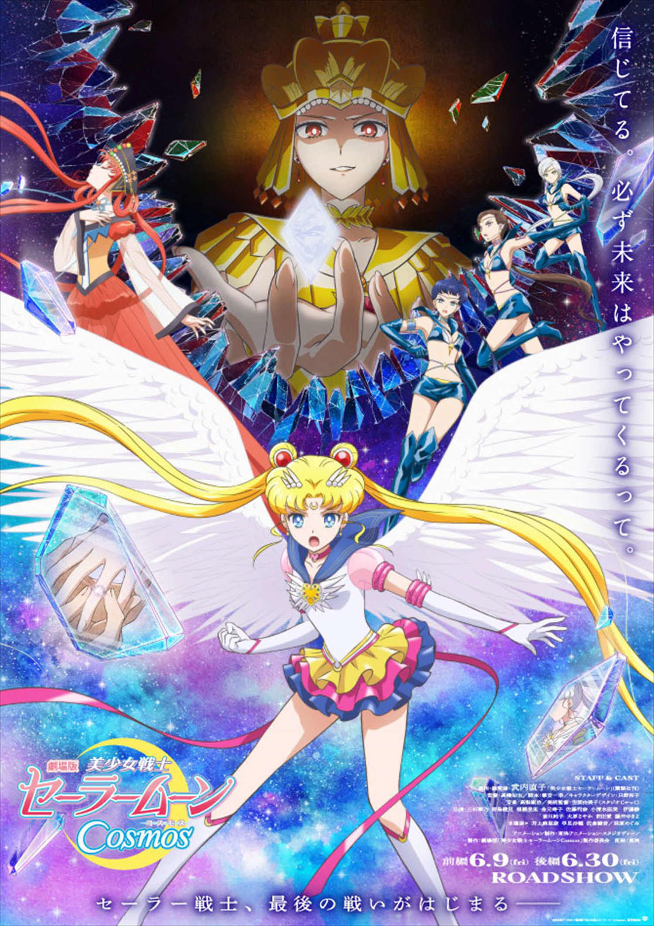 6月9、30日に前・後編と2部作で公開される「劇場版　美少女戦士セーラームーンCosmos」の本ビジュアル(C)武内直子・PNP／劇場版「美少女戦士セーラームーンCosmos」製作委員会