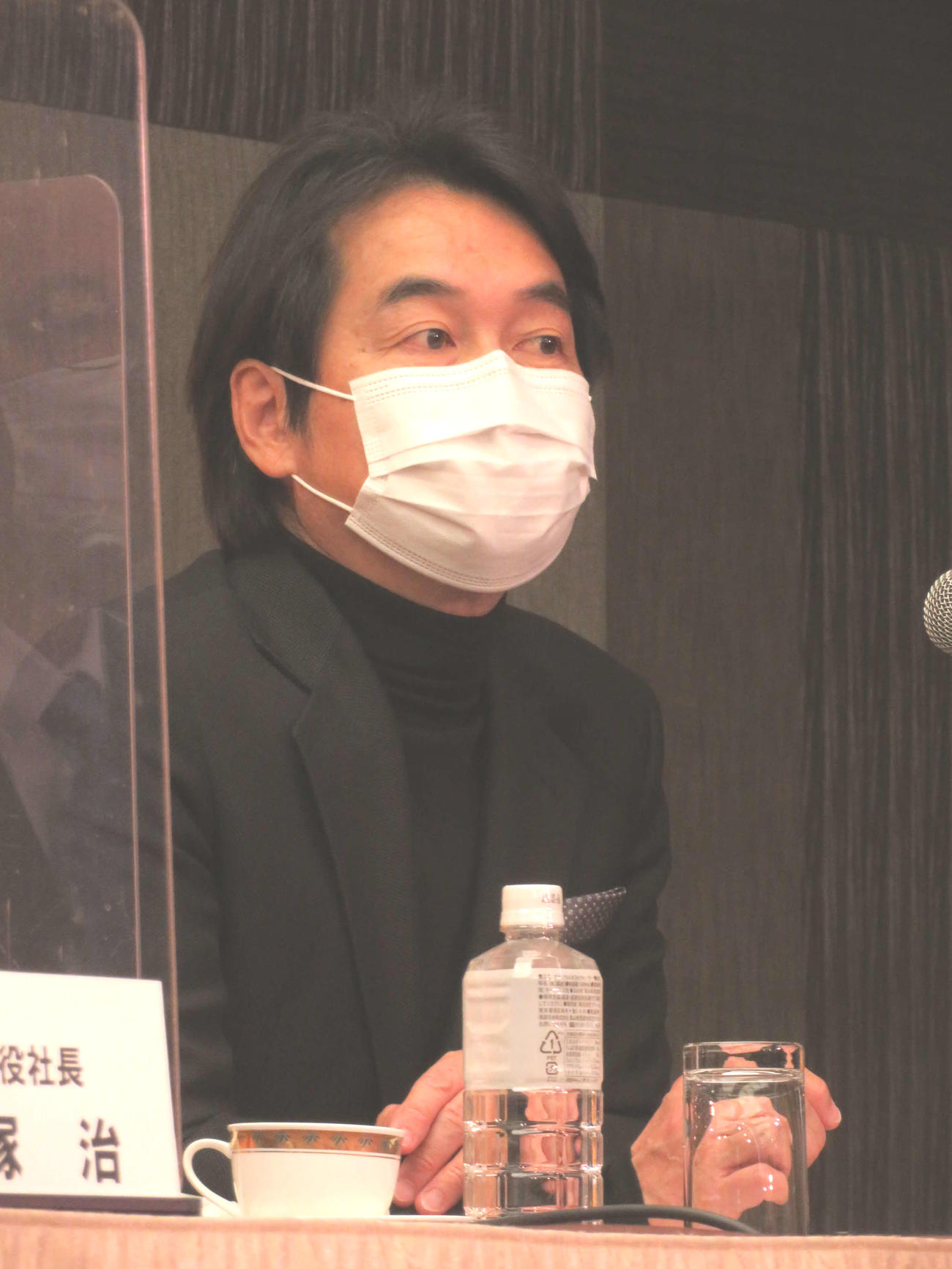 日本映画製作者連盟の新年記者発表に出席したKADOKAWA夏野剛社長（撮影・村上幸将）