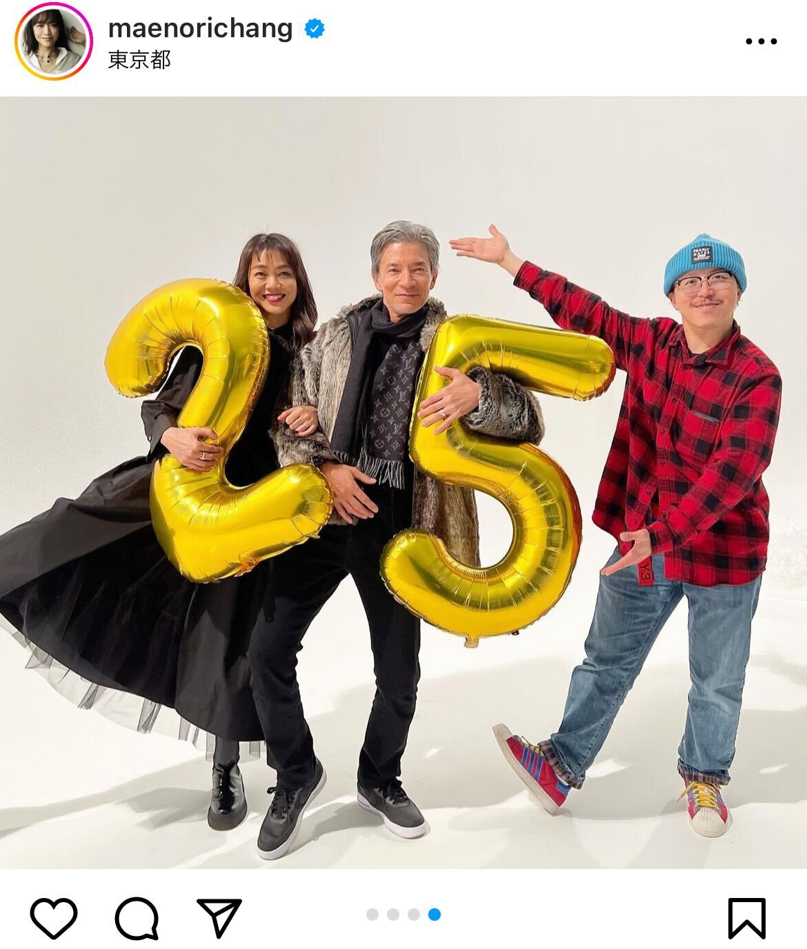 前田典子のインスタグラムより