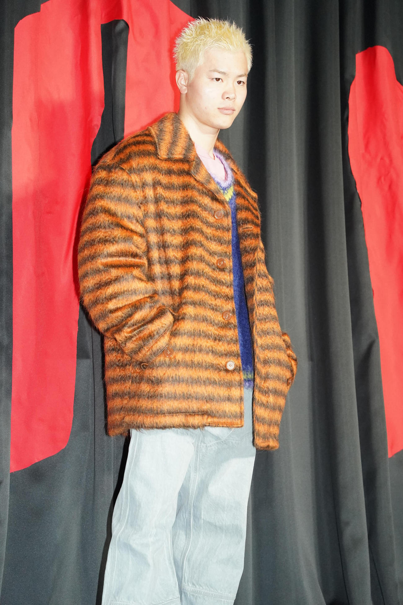 「MARNI FALL WINTER 2023ファッションショー」に出席した、那須川天心（撮影・佐藤勝亮）