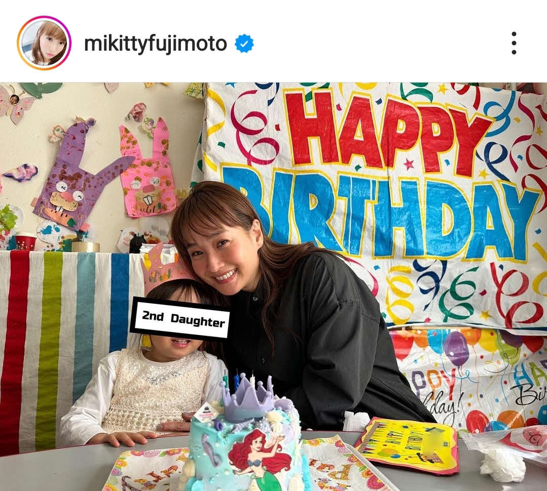 次女とのツーショットに笑顔（藤本美貴のインスタグラムより）