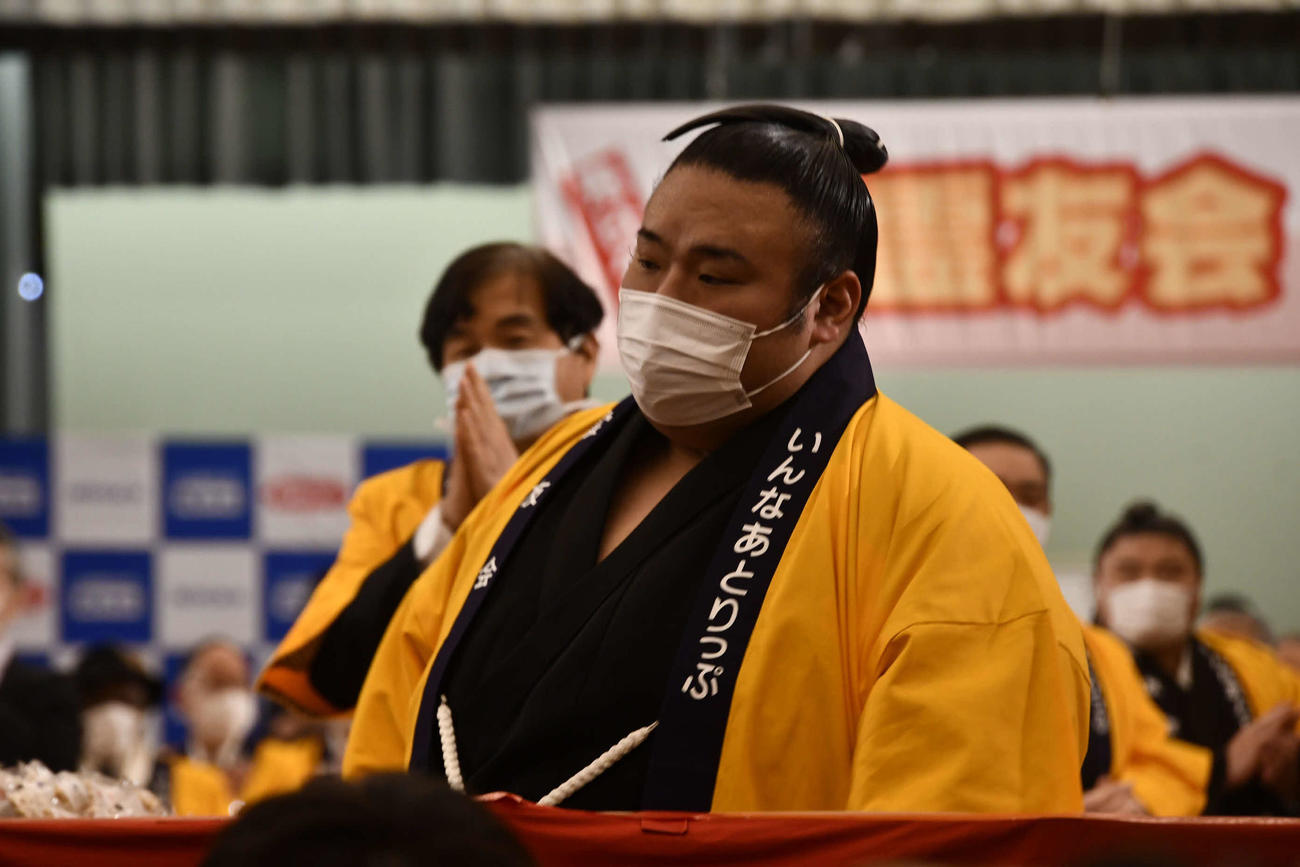 豆まきに参加した大関貴景勝(撮影・平山連)