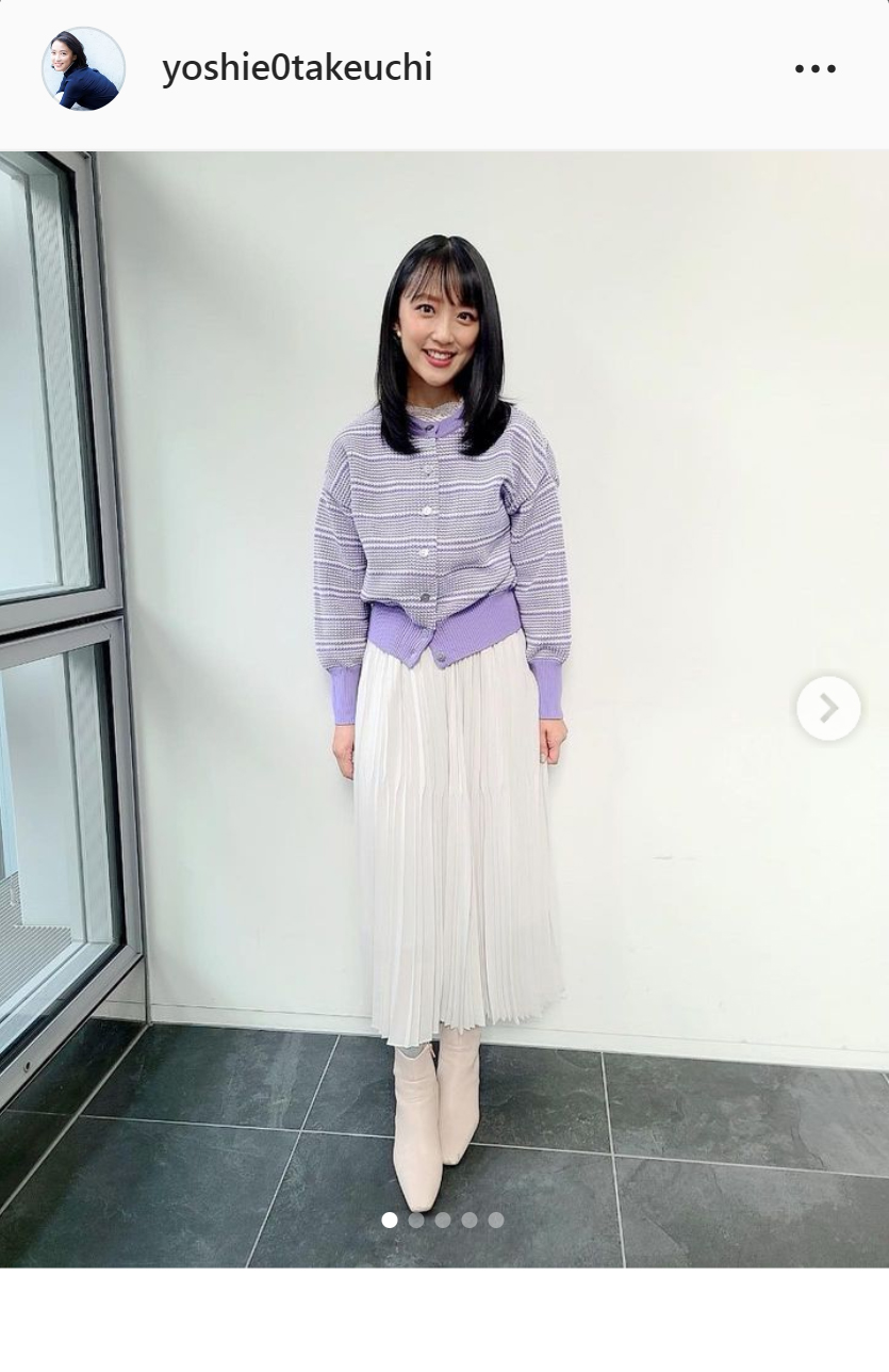 竹内由恵アナのインスタグラムより