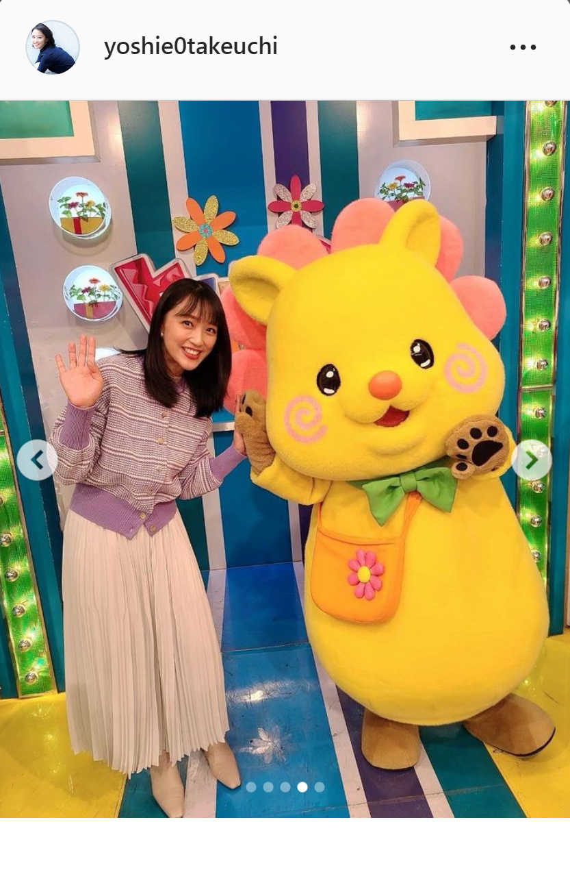 竹内由恵アナのインスタグラムより