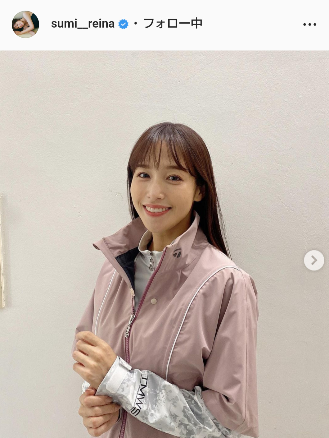 鷲見玲奈アナのインスタグラムより