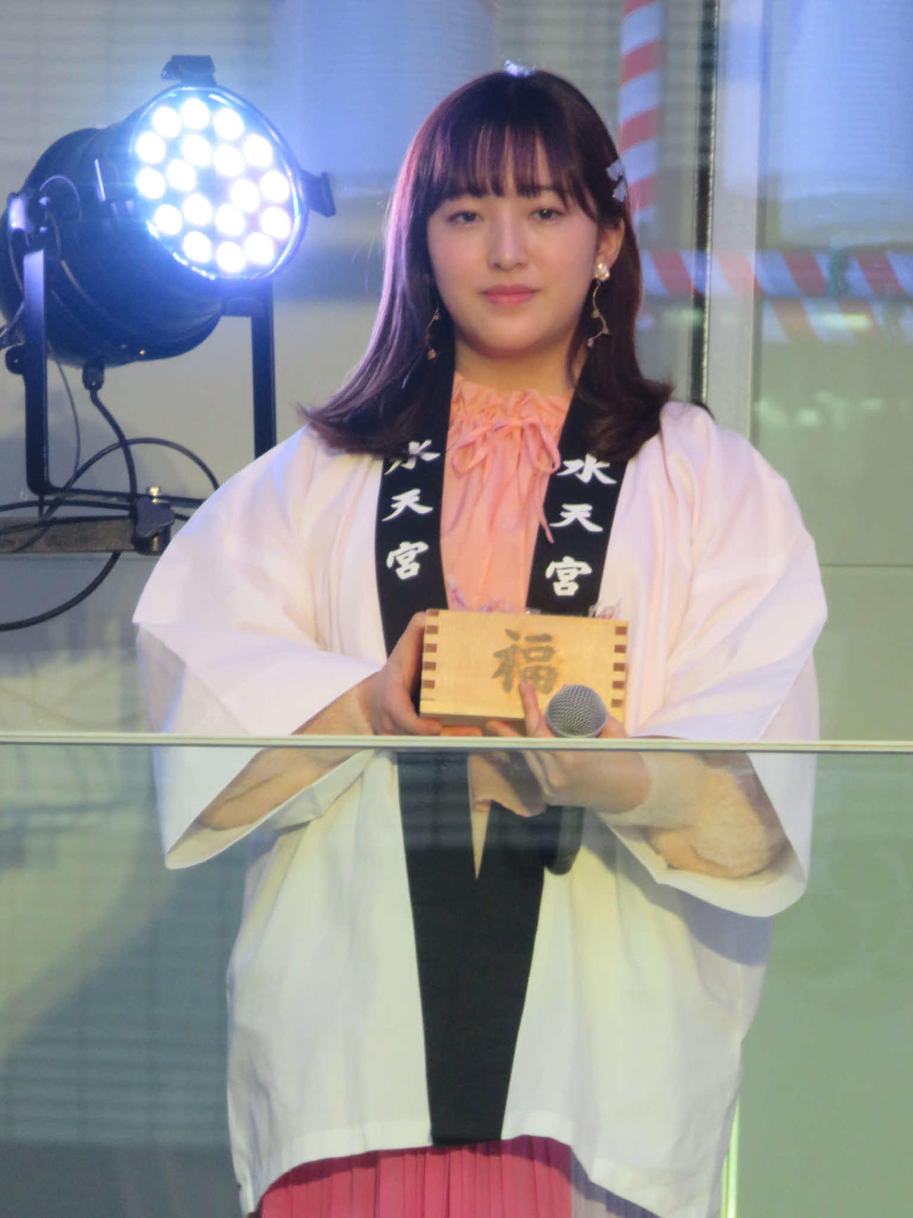 水天宮の節分祭で豆をまいた田島芽瑠
